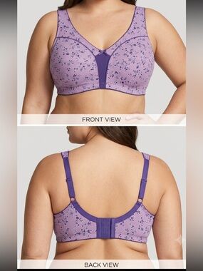 Purple Floral Wireless Full-Coverage Bra - Lilac NWOT